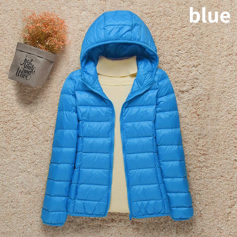New Women Thin Down Jacket White Duck Down Ultralight Jackets Autumn And Winter Warm Coats Portable Outwear