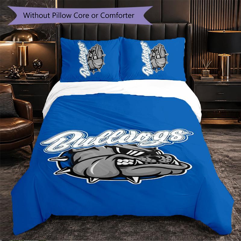 Canterbury-Bankstown Bulldogs Fantasia Microfibra Set Biancheria da Letto 3 Pezzi Decorazione Copripiumino Set Per Camera da Letto Uso Domestico