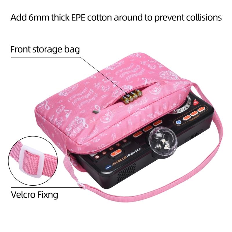 Carrying Case for VTech KidiStar DJ-Mixer,Portable Travel Storage Organizers Bag,Protective Bag with Shoulder Strap