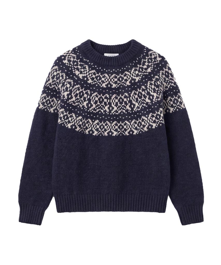 DANGLEDROP Dgdp Nordic Round Knit_Navy