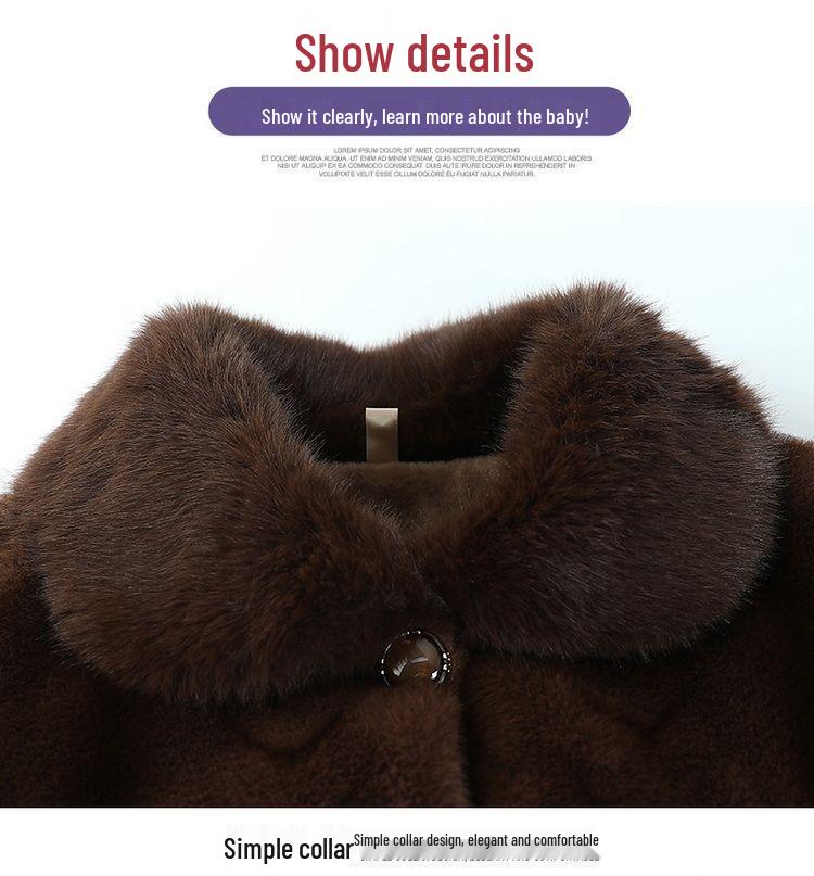 Women's Fleece-Lined Winter Coat for Middle-Aged & Elderly - New Mink Velvet Style for Moms & Grandmas
