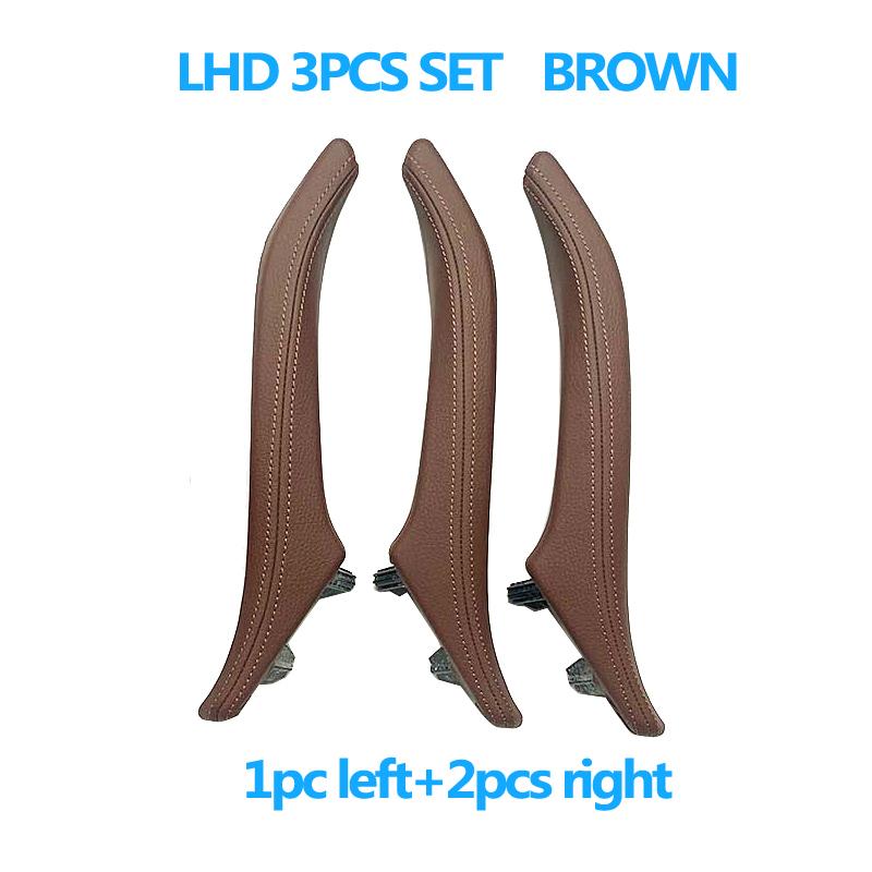 3-teiliges Innenzubehör für 3 Passagiertüren mit Ledergriffabdeckung für BMW 5 Series F10 F11 520i 523i 525i 528i