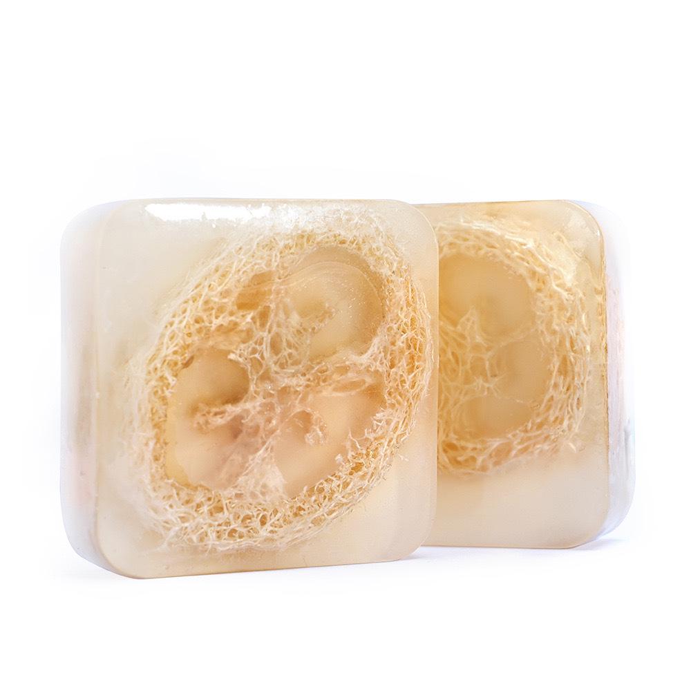 

Lemon Lavender Loofah Soap: Handmade Essential Oil with Citric Acid for Facial Cleansing