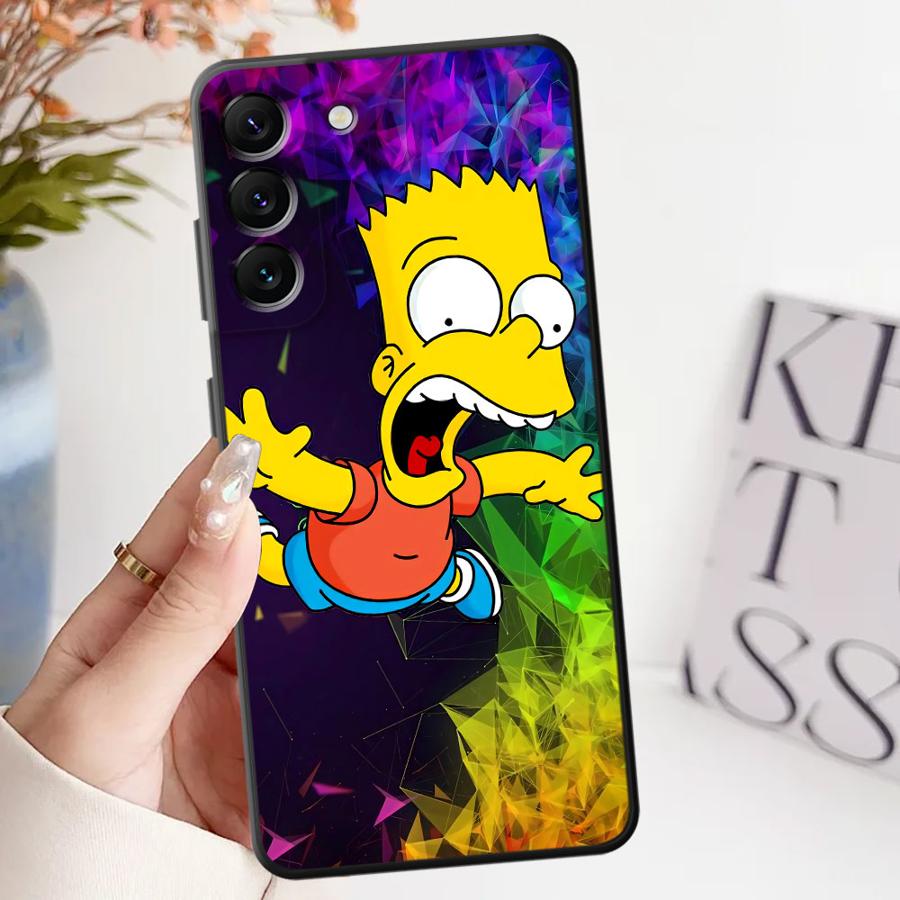 Black Soft Phone Cover Case for Samsung Galaxy A32 A25 A71 A41 A35 A26 A72 A24 A55 A36 A23 A53 A51 A73 A22 A52 Funny Homer