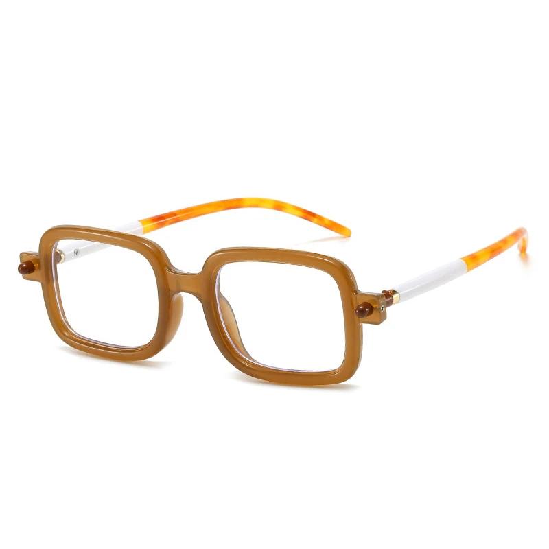 SHAUNA Fashion Square Sunglasses Women Shades UV400 Vintage Rivets Men Punk Clear Gradient Sun Glasses