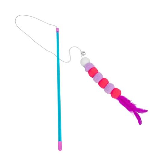 

Интерактивная игрушка-дразнилка для кошек, выдвижная веревка, забавная палочка для кошек, палочка-дразнилка с колокольчиками, эластичный шнур, палочка-дразнилка для котят, не поддающаяся жеванию фиолетовый