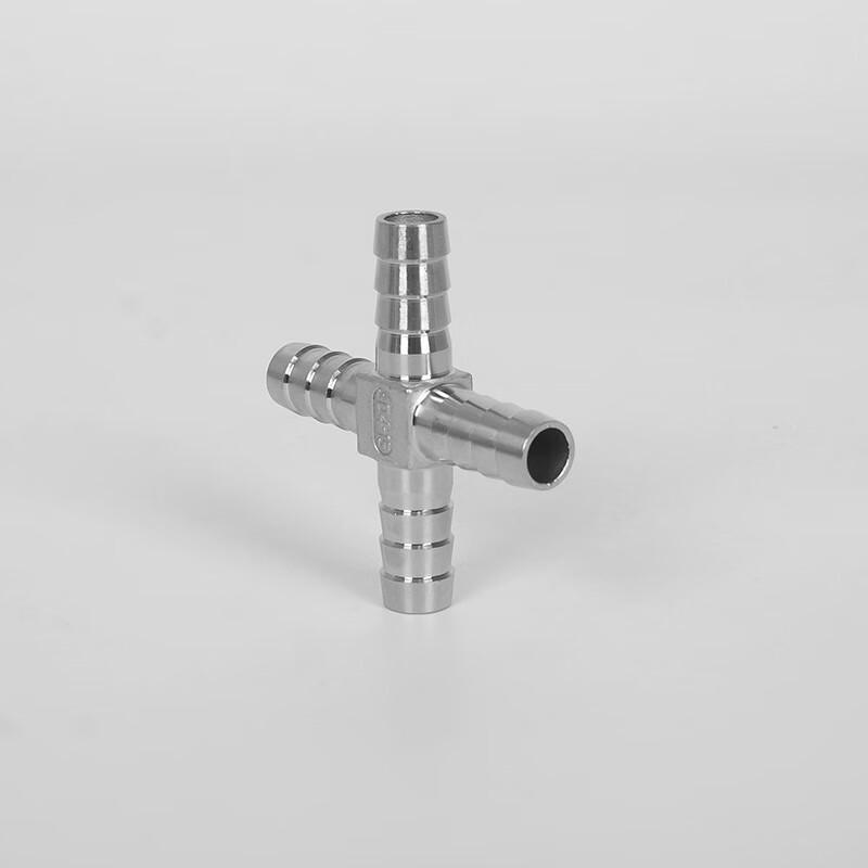 Brangdy Stainless Steel Four-Way Hose Barb Connector
