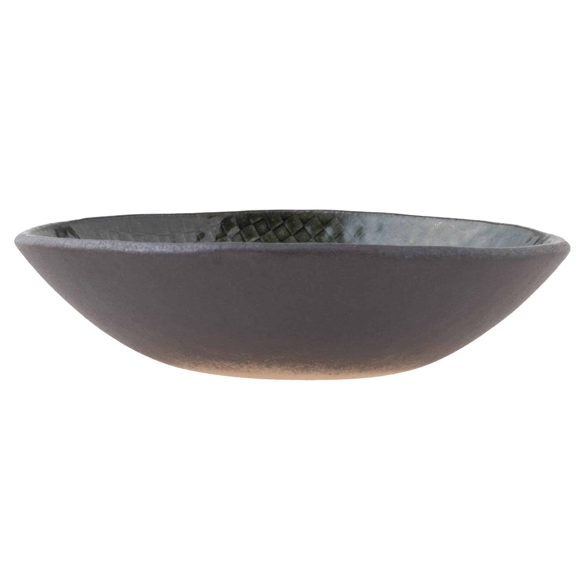 

Marui Seito Shigaraki Ware Hechimon Bowl/Plate, Diameter: Approx. 16cm, Mosaic Pattern, Green, MR-3-4192