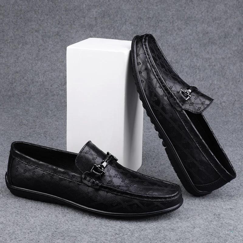 Mocasini Bărbați Modă Pantofi din Piele Naturală Pantofi Casual Noi Pantofi de Afaceri Ușori pentru Bărbați Pantofi Plați de Condus Făcuți Manual