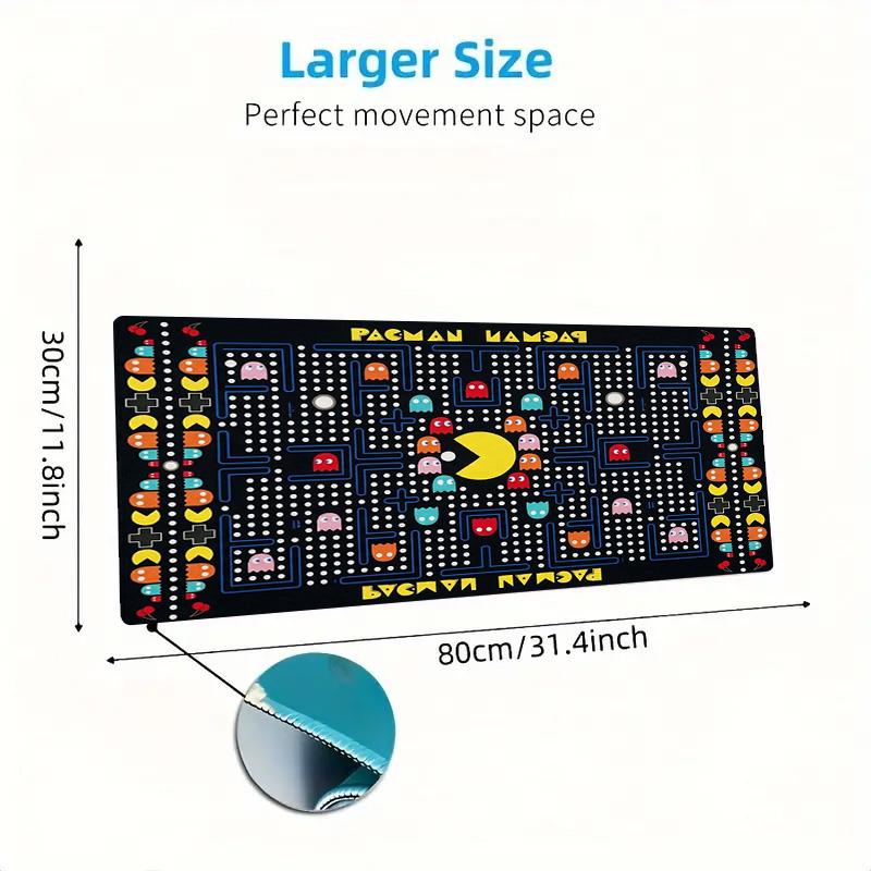 Pacman Color Mouse Pad Large Gaming Table Cushion Non-slip Laptop Tablet Big Mousepad XXL Mat Mini PC Playmat With Lock Edge