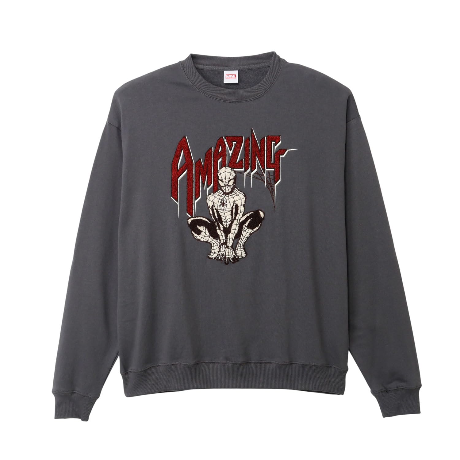 

Свитшот Small Planet Marvel Sagara с вышивкой, размер единый, Человек-паук, Сумикуро,