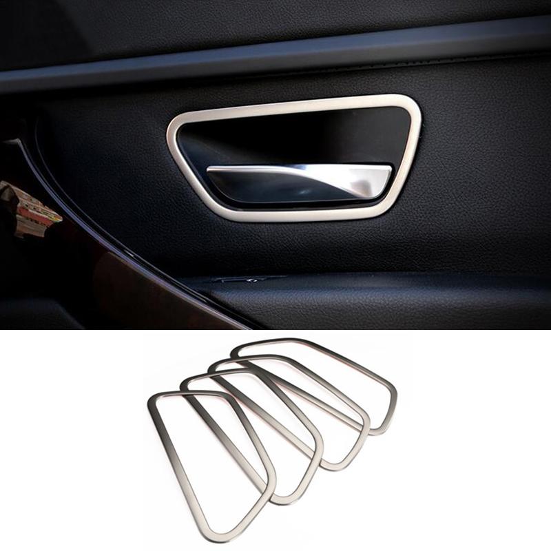 

For BMW 3 4 Series F30 F36 13-18 4pcs Steel Car Inner Handle Frame Cover