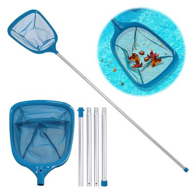 Swimming Pool Leaf Rake Mesh Professional Skimmer Net with 4 Section Buckle Pole Cleaning Net Swimming Pool Spa Tool Pool Parts