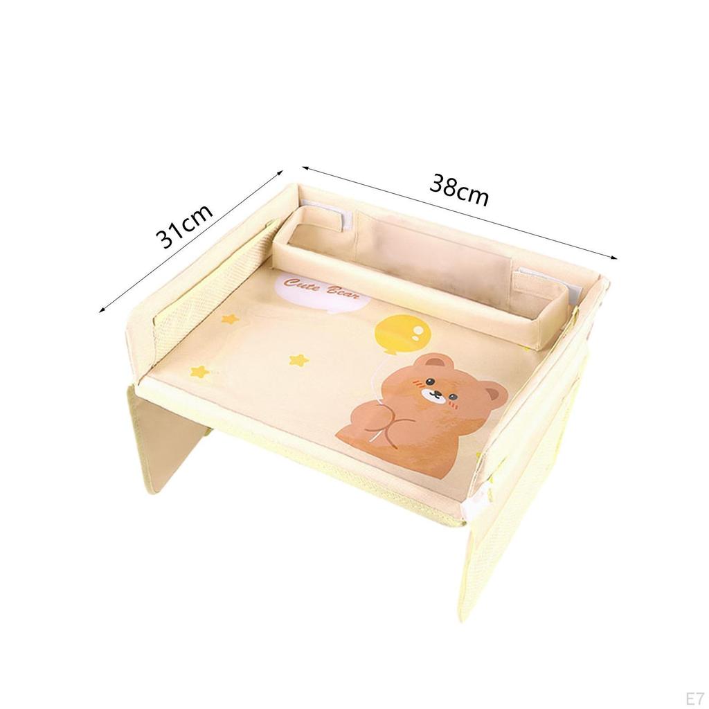 Kids Tour Tray for Baby Car Seat Storage Child Safety Table Mat Round Bear