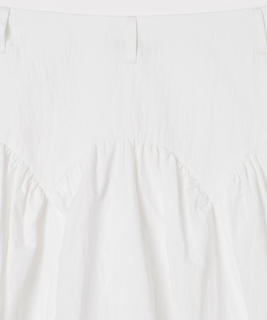 Milo Woman String Balloon Midi Skirt [White]