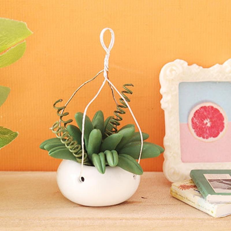 Miniature Clay Potted Plant Model for 1/12 Doll House Decoration Office Desk Scene Setting Living Room Landscape Props