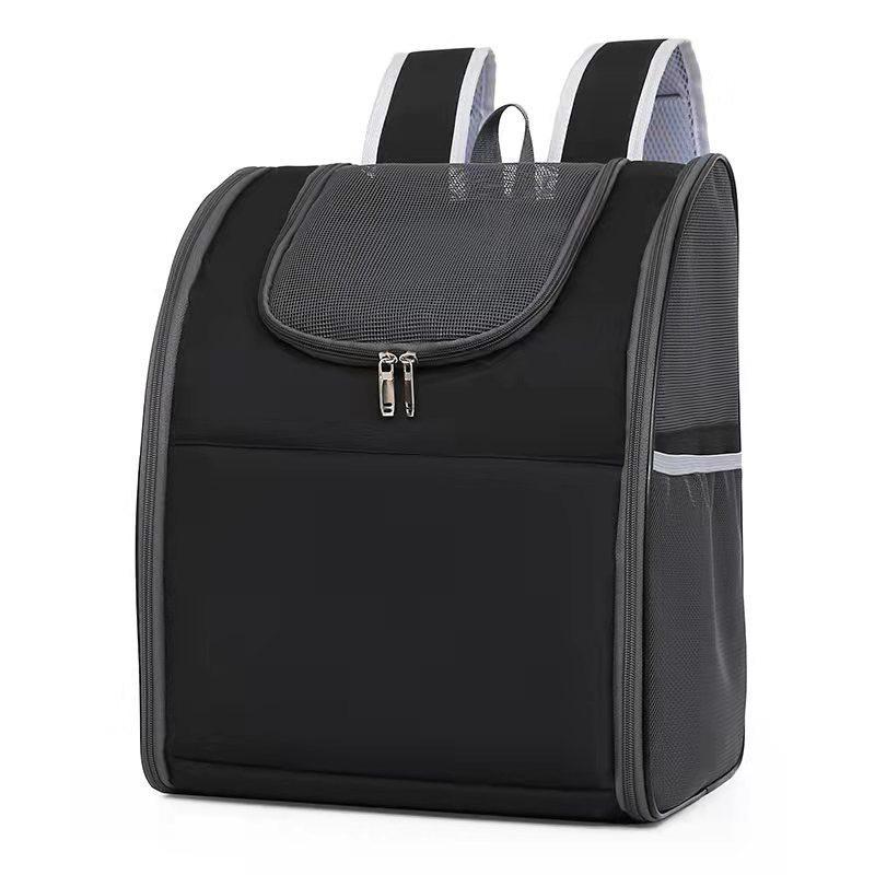 Breathable Portable Pet Backpack: Lightweight Foldable Canvas Carrier for Cats & Dogs