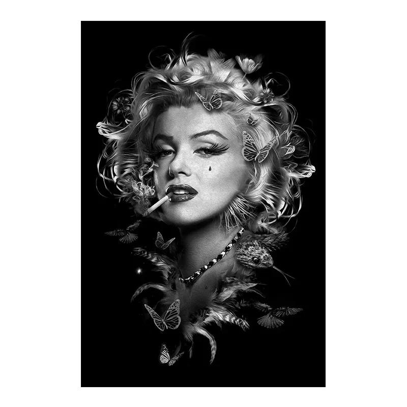 Klasické plátno s filmovou hvězdou Sexy Marilyn Monroe Portrét Plakáty Tisky Nástěnné umění Obraz pro obývací pokoj Domácí dekorace