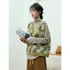 2025 Autumn Women Sleeveless V-Neck Vest Sweaters Style Printing Knitting Casual Loose Short Sweater