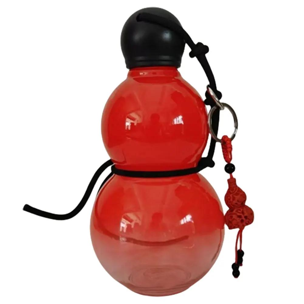 Gourd Sports Water Bottle Vintage Chinese Retro-Inspired Gourd Water Bottle 800ML Large Capacity Water Kettle Gifts for Outdoor