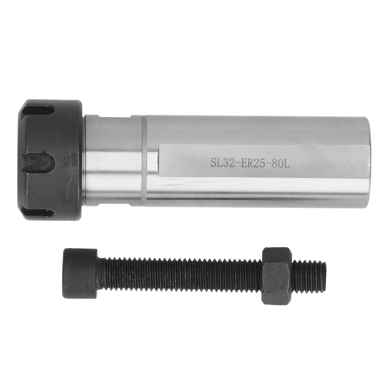Portapinza Mandrino Porta Pinza Gambo Cilindrico Prolunga Macchina Tornio CNC Utensile Maschiatura SL32‑ER25‑80L