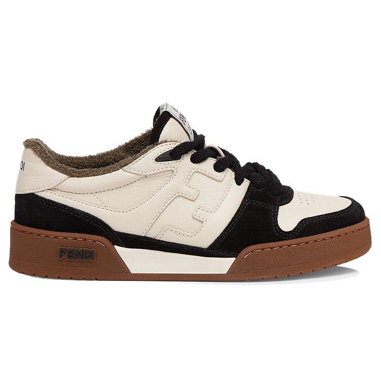 Fendi Match Casual Low Top Stylish Skateboarding Shoes 2cm Women's Black 8E8252AHH2F1FZB