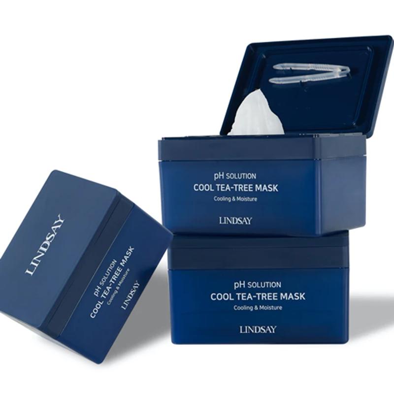 [Lindsay] PH Solution Cool Tea-Tree Mask 300g (24 Sheets)