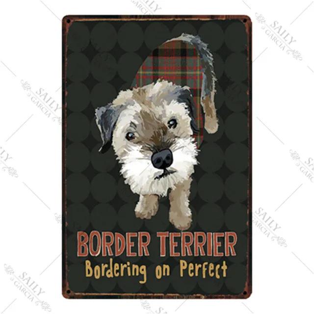 Dog Rules Metal Print Plates Lovely Bulldog Boxer Beagle Great Dane Metal Tin Sign Poster Vintage Pub Bar Sign Man Cave Plaques