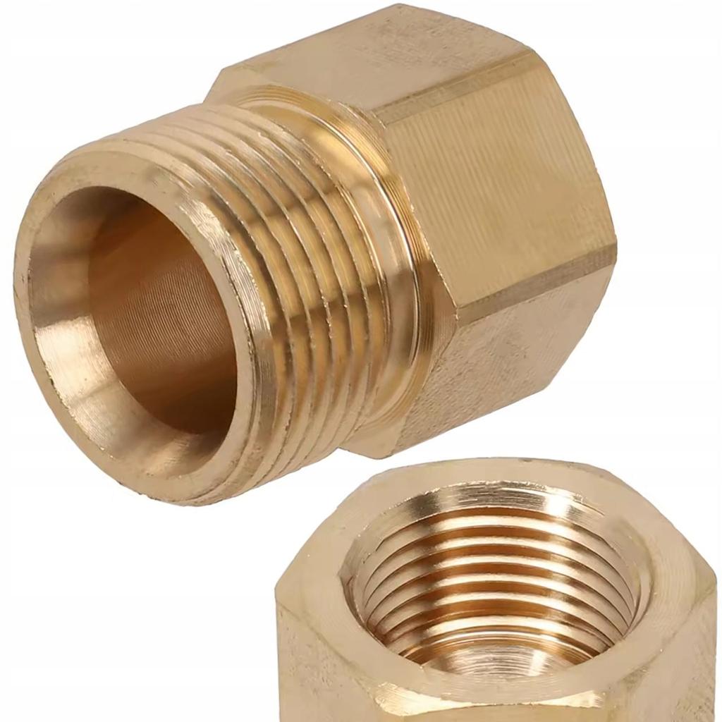 Rosfix Redukcja M22x1.5 na 3/8" – Adapter do Myjki Ciśnieniowej | Kompatybilny z Kärcher HD / HDS | Mosiądz | Wysoka Szczelność