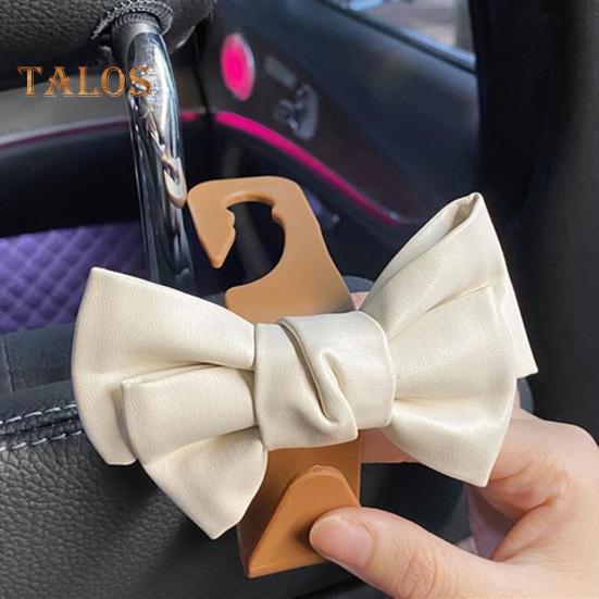 Crochets de voiture en forme de nœud mignon pour dossier de siège de voiture, crochet robuste pour sac à main, accessoires de voiture peu encombrants