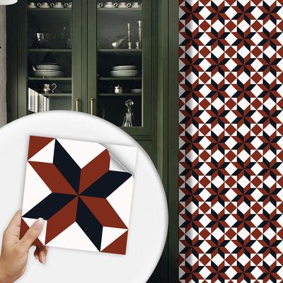 10 adet Modern Geometrik Dikişsiz Fayans Zemin Duvar Çıkartmaları Mutfak Ev Yenileme Duvar Kağıdı kaymaz Aşınmaya dayanıklı Sanat Duvar Çıkartmaları