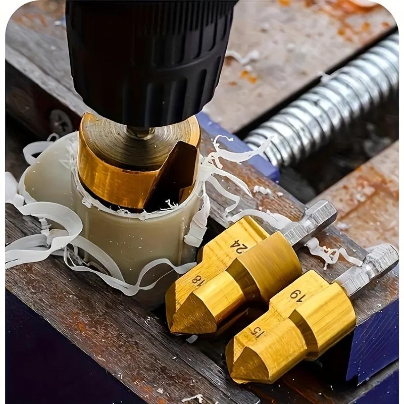 Balení jednoho kusu Vrták s šestihrannou stopkou pro výstružník PPR trubek, velikosti 20/25/32 mm, kompatibilní s elektrickými vrtačkami, pro vystružování vodovodních trubek