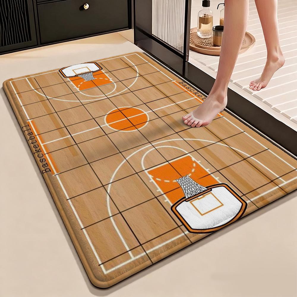 Basketball Court Rectangular Rug Allseason Carpet For Gaming Room Study Living Room Home Party Decor Christmas Gift