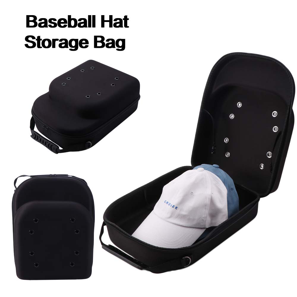 Hard Shell Hat Carrying Bags Durable Spacing Saving Hat Travel Organizer Bag Portable with Handle Cap Storage Carrier Box
