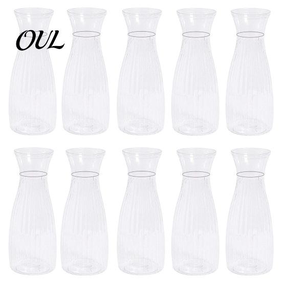 Trendy Flower Container Clear Bud Vase, Plastic Transparent Modern Vase Table Centerpiece for Home Party Wedding Decor Minimalist