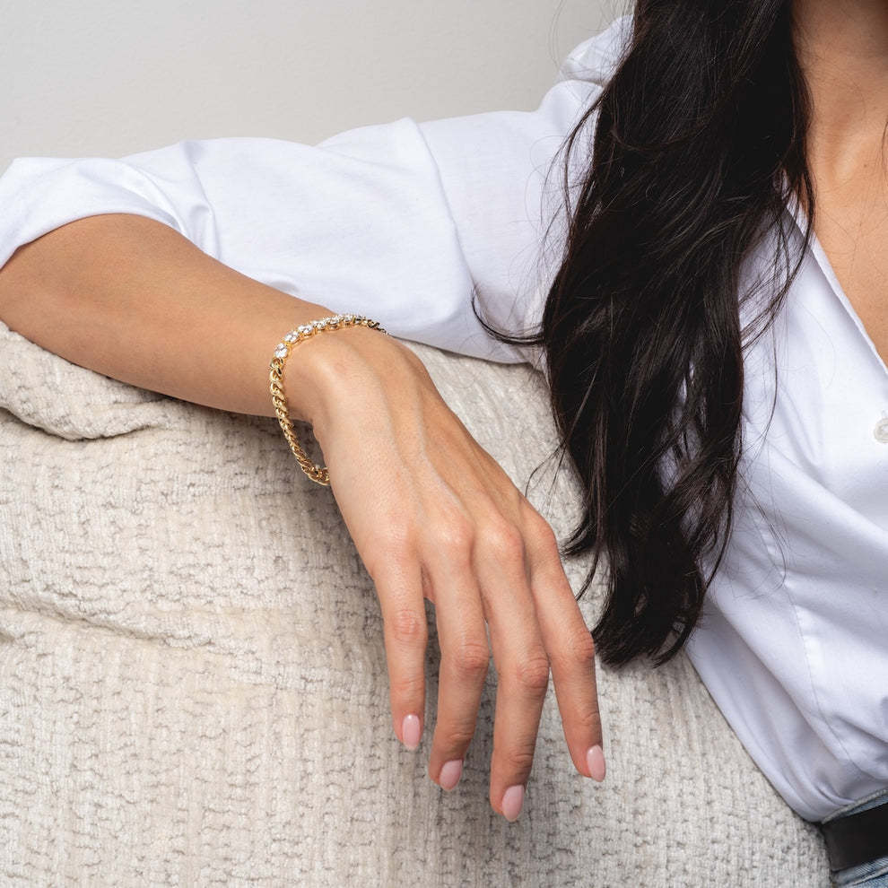 Copper Color-Preserving Hip-Hop Personality Trend With Diamond Short Necklace Blogger With The Same Jewelry