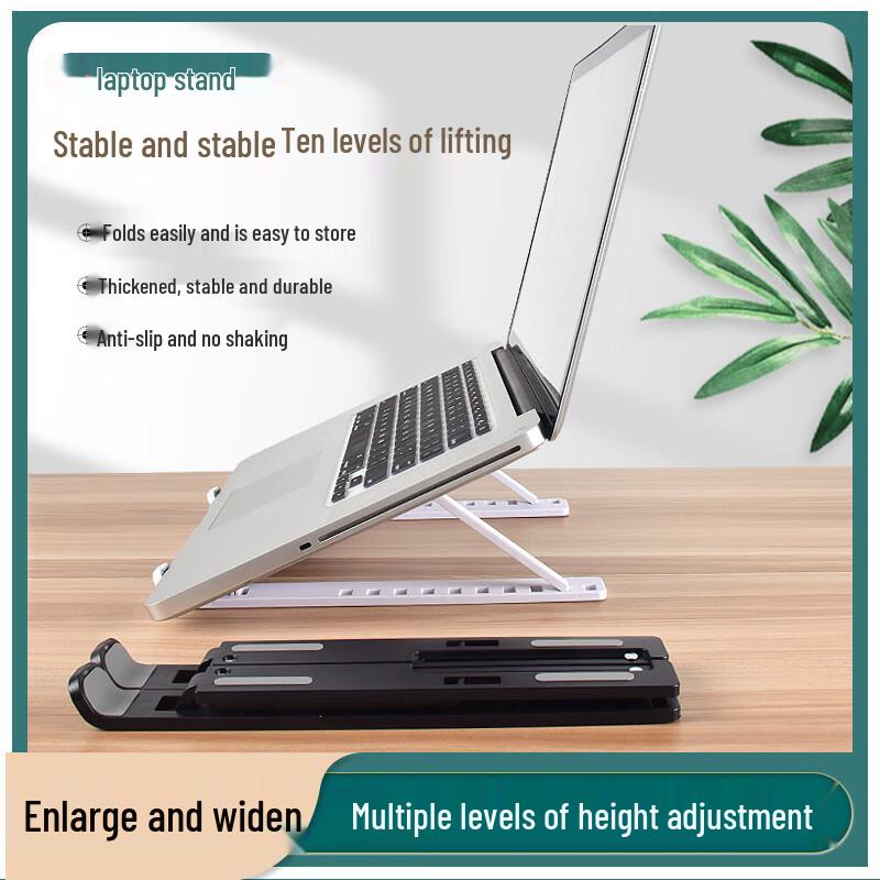 Adjustable Aluminum Laptop and Tablet Stand with Cooling and Storage