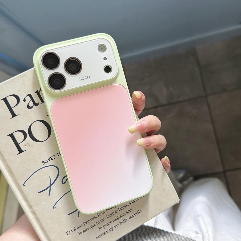 17 Applicable iPhone16promax gradual change contrasting color 16 Apple 17pro mobile phone case 17promax protective case
