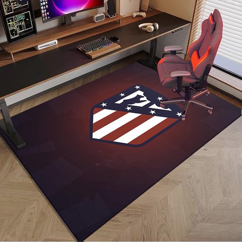 Atletico Ma-drid Crest Printed Area Rug for Office, Chair Rug, Decorative Carpet Floor Mat, Large Size Fan Gifts Christmas Gifts