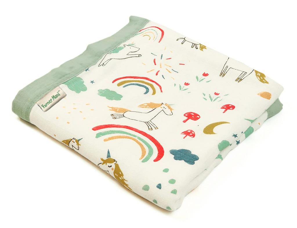 Bamboo Cotton Baby Bamboo Soft Gauze Baby Nursery Quilt for Boys and Practical Size 4-Layer Swaddle, 70% Cotton, 30% Skin-Friendly Blanket, Girls,