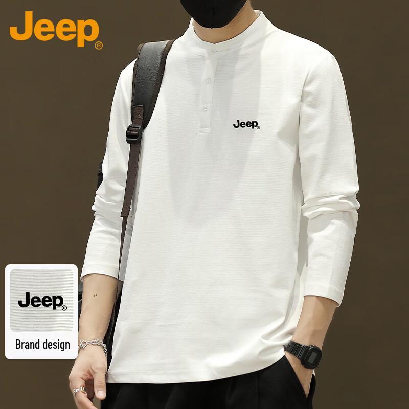 Jeep Men's Henley Collar Long-Sleeve T-Shirt