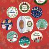 100-500Pcs High-Standard-Quality Round High-Quality Adhesive High-Quality Christmas High-Quality Stickers High-Quality Merry High-Quality Christmas