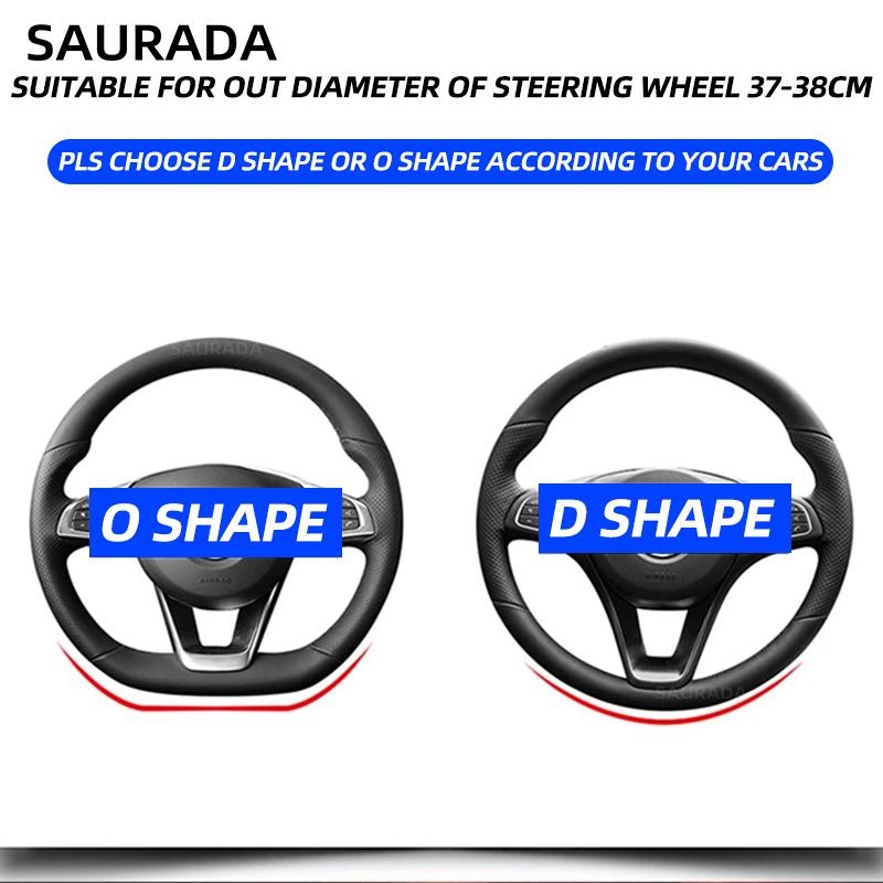 ABCDGA1 For Kia Sportage 5 GT-Line 2021 2022 Sportage 2022 2023 37-38cm Car Steering Wheel Cover PU Leather D Shape Auto Accessories