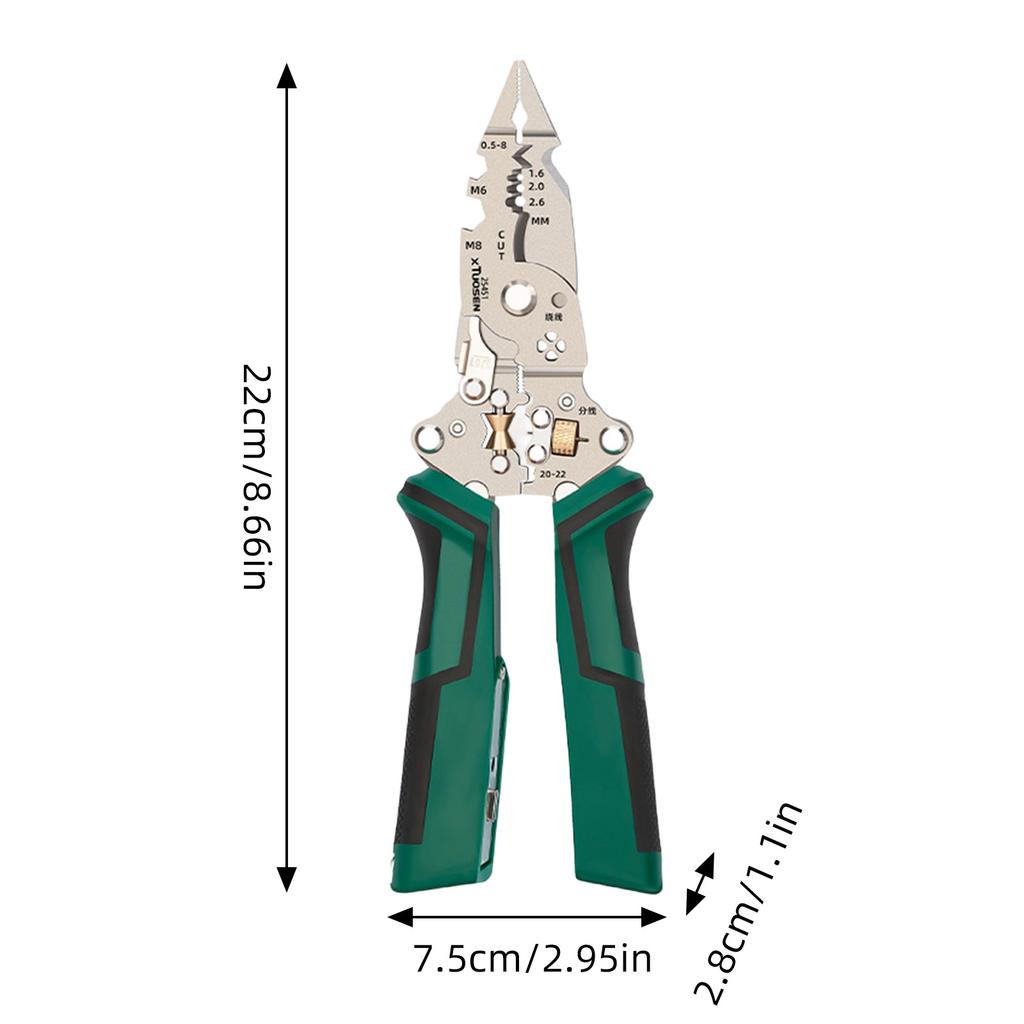 Foldable Wire Stripper With Electricity Measurement Function Dually Alarms Multifunctional Professionally Electrician's Pliers Cable Stripping Pliers