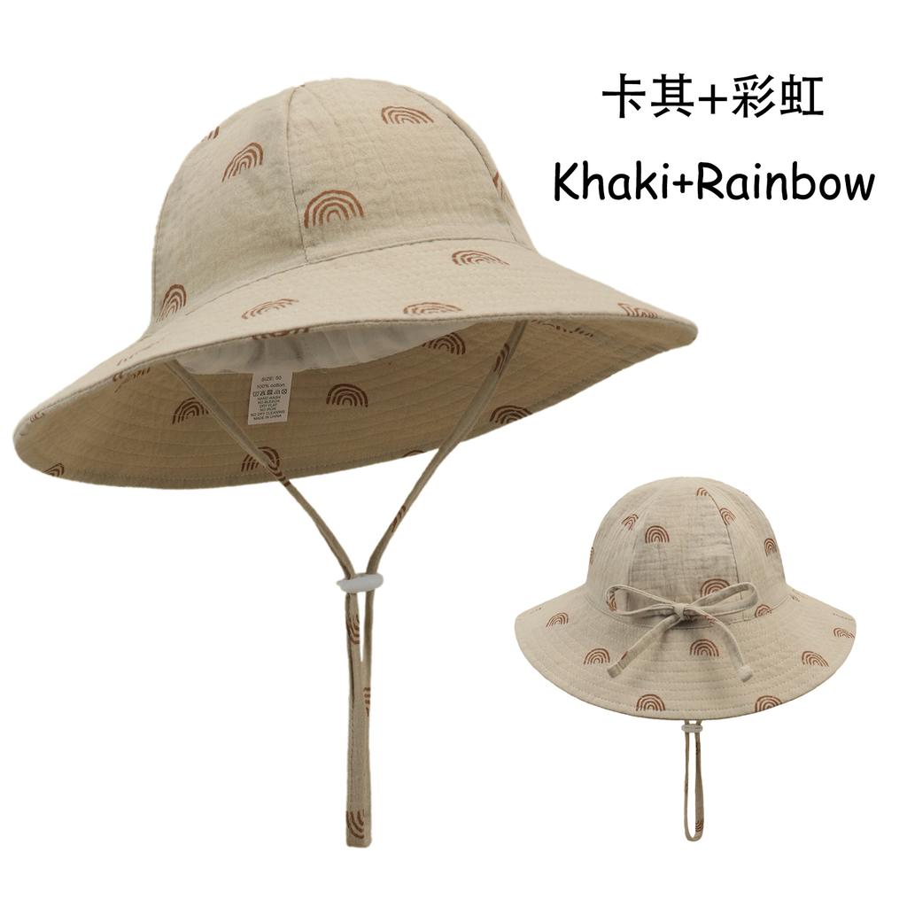 Newborn Boys Girls Bucket Hat Summer Kids Toddler Panama Cap 0 to 48 Months Soft Cotton Baby Sun Hat flower printing Cute Bunny