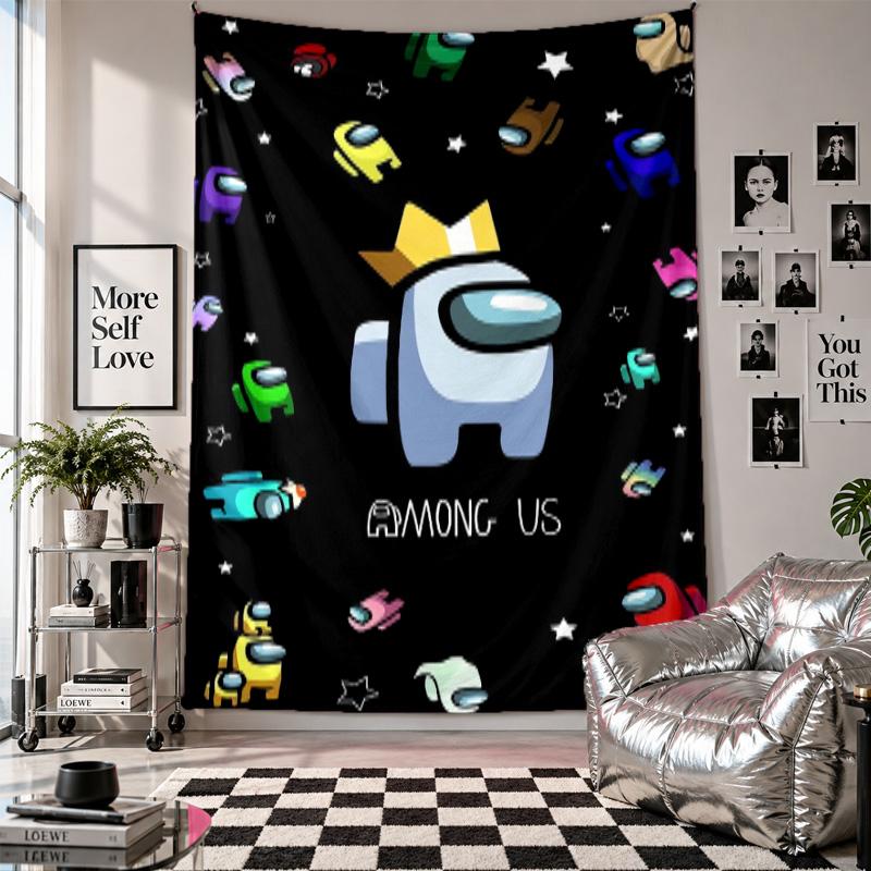 Wall TapestryAmong Us Art Hanging Cloth Decorative Background Cover for Room Decoration