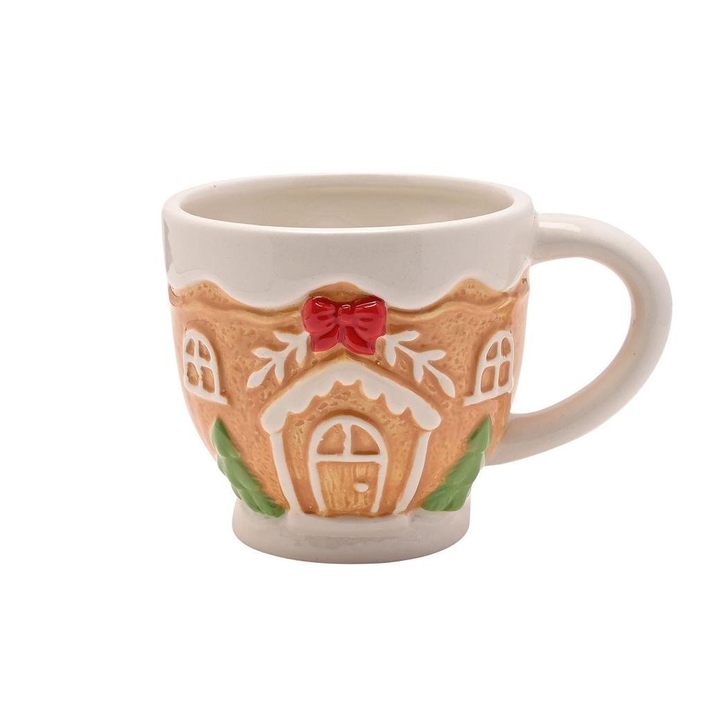 Santa & Friends Ceramic Gingerbread Teacup And Saucer