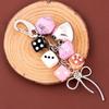 Hiphop Dice Billiards Keychain Y2K Black Dice No. 8 Starburst Pendant Bag Charms Hangings Punk Cool Ornament Accessories