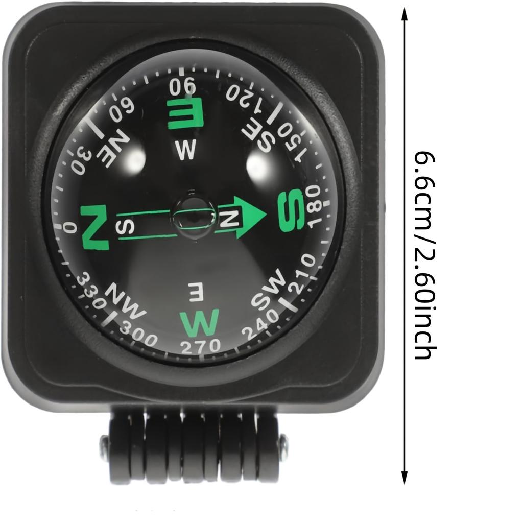 1 piece waterproof car and ship compass with bracket base - black ABS car navigation | mounting compass waterproof compass, marine compass waterproof