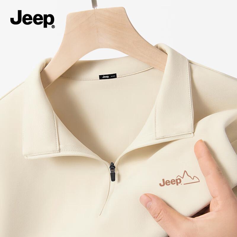 JEEP Men s Quick-Dry Half-Zip Stand Collar Long Sleeve Sport T-Shirt M